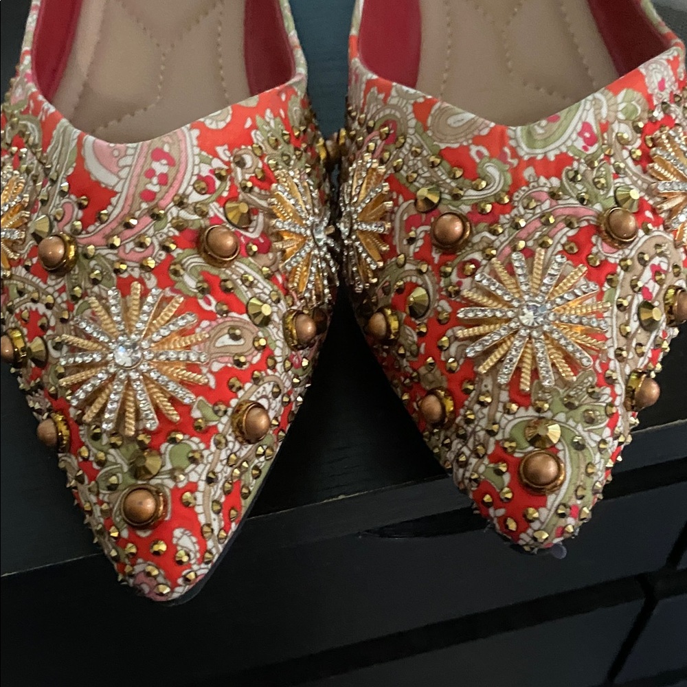 Colorful Embellished Women's Flats - Picture 4 of 4